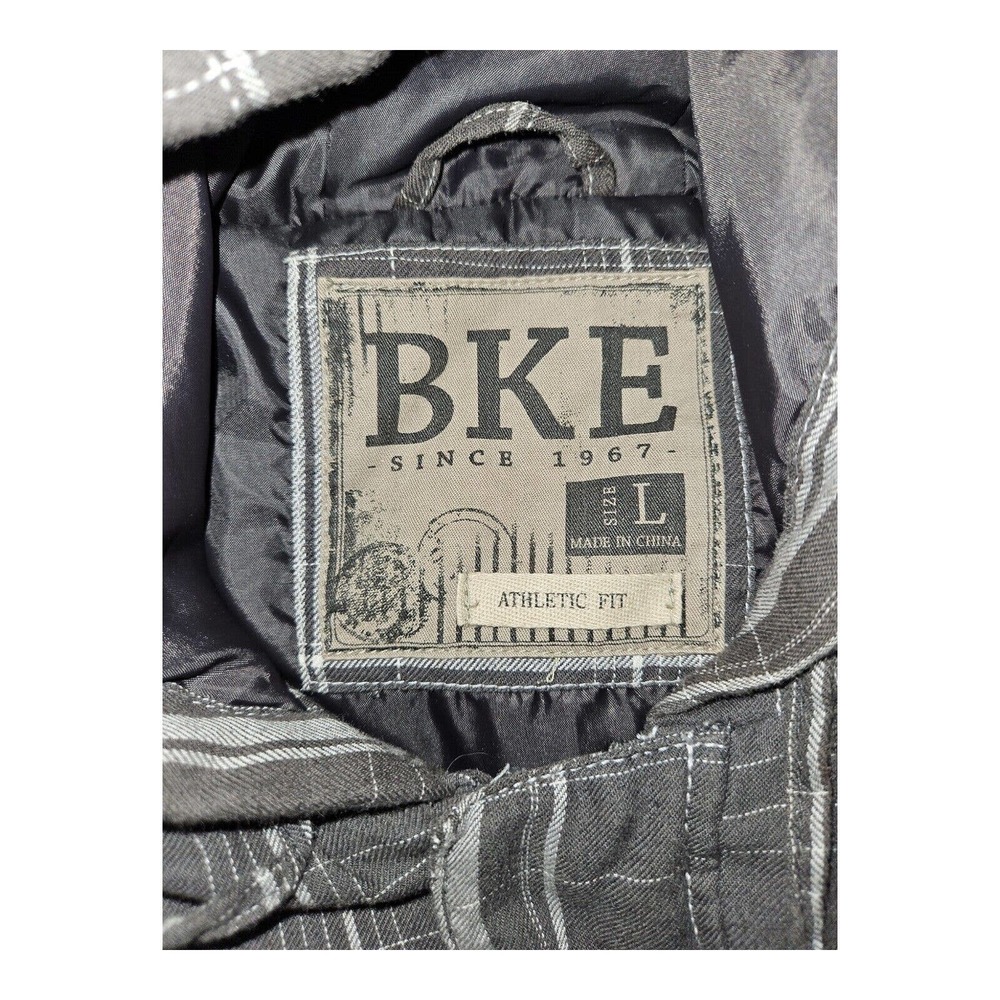 BKE Coat Large Men's Tartan Plaid Heavy Hooded Drawstring Hipster Preppy - Picture 2 of 15